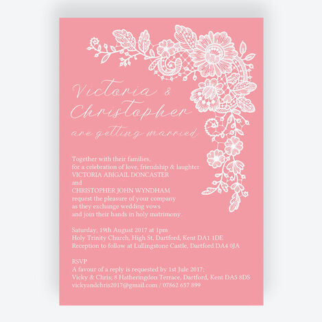Floral Lace Wedding Stationery